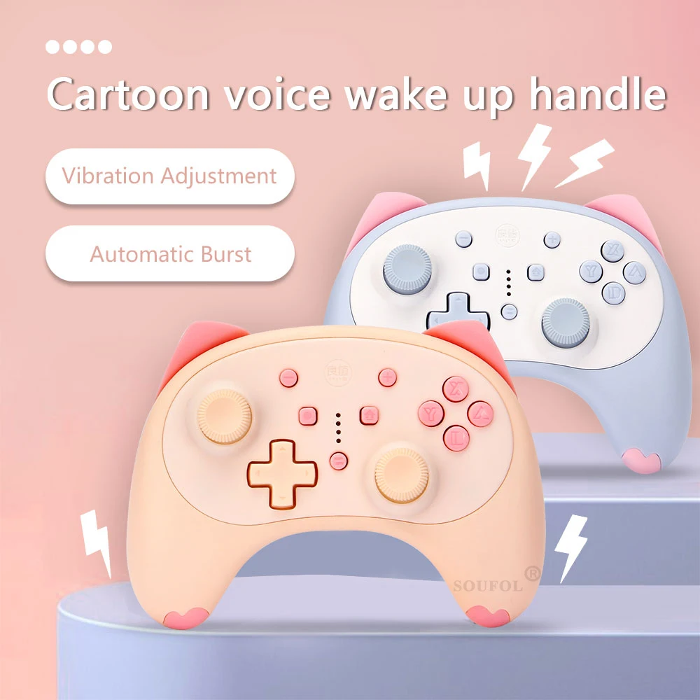 Wiireless Bluetooth Compat Auto Turbo Wake Up Gamepad Cartoon Cat 6 Axis Gyroscop Controller For Nintendo Switch Accessories Pc Aliexpress Consumer Electronics
