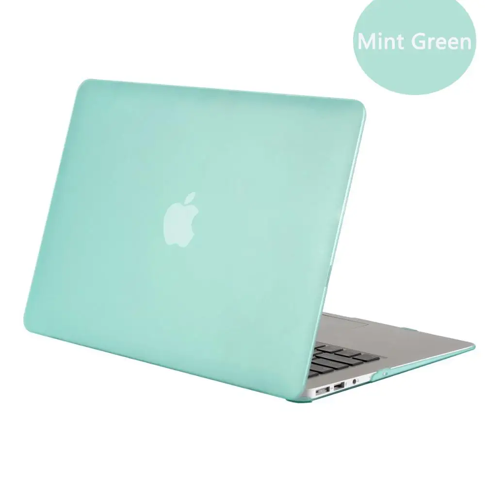 Matte Mint Green MOSISO матовый/кристалл чехол для ноутбука MacBook Air 11 retina 12 Обложка Pro 13 15 Touch Bar A1706 A1707 A1989 A1990 A1932 - Цвет: Matte Mint Green