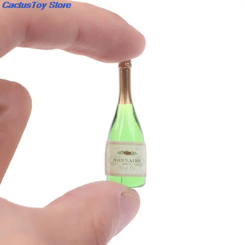 Dollhouse Miniature Champagne Bottles Glass Liquor Bottles Mini Wine Drink 1Set For Barbies Blyth Dolls Kitchen Toy plush doll accessories doll accessories