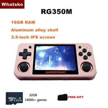 

Whatsko Retro Game RG350M Video Console RG 350M 64 bit PS1 Emulator Player Aluminum Alloy Shell Mini Handheld Portable Consola
