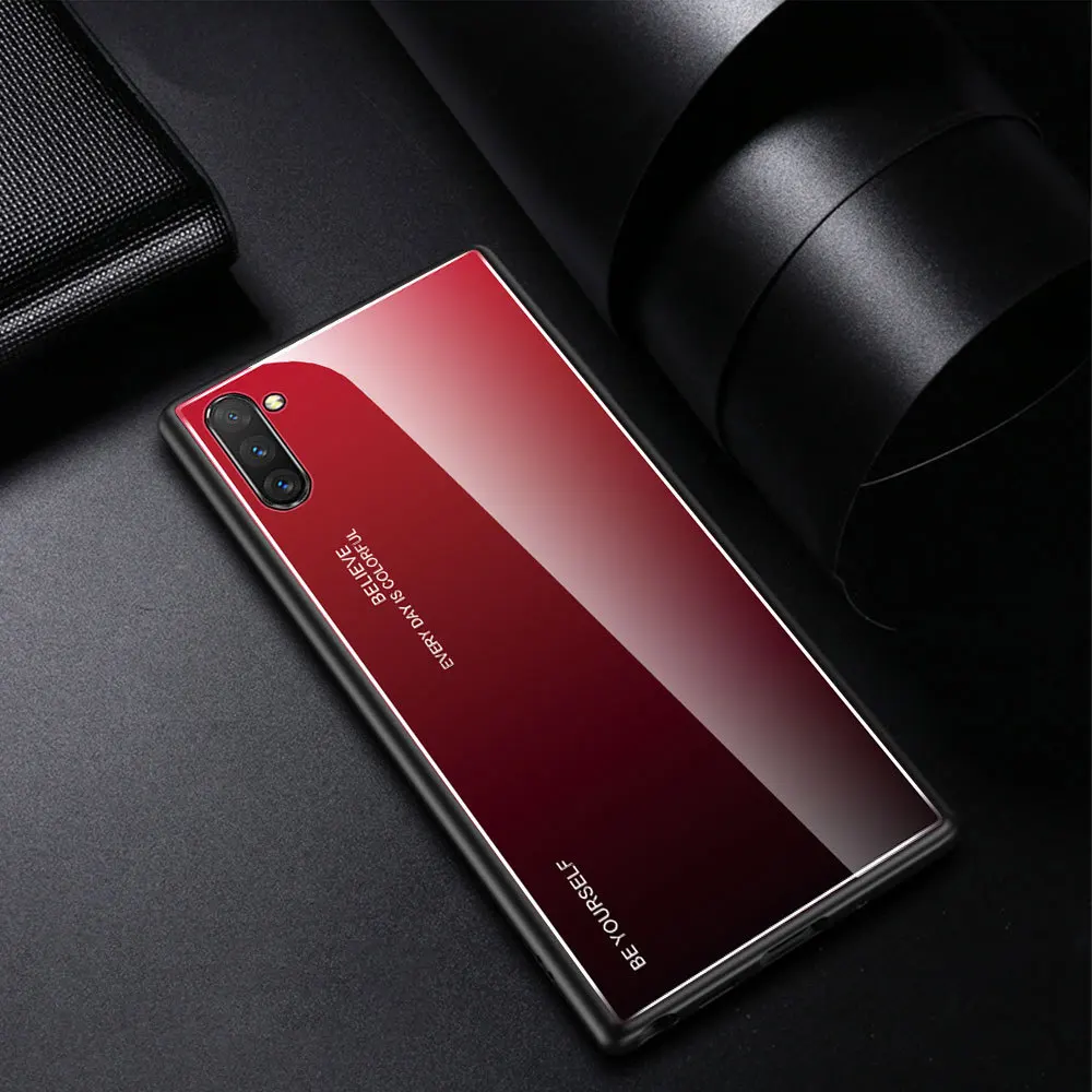 Чехол из закаленного стекла для samsung Galaxy Note 10 Pro, чехол для телефона samsung Note 10 Ins, Модный чехол