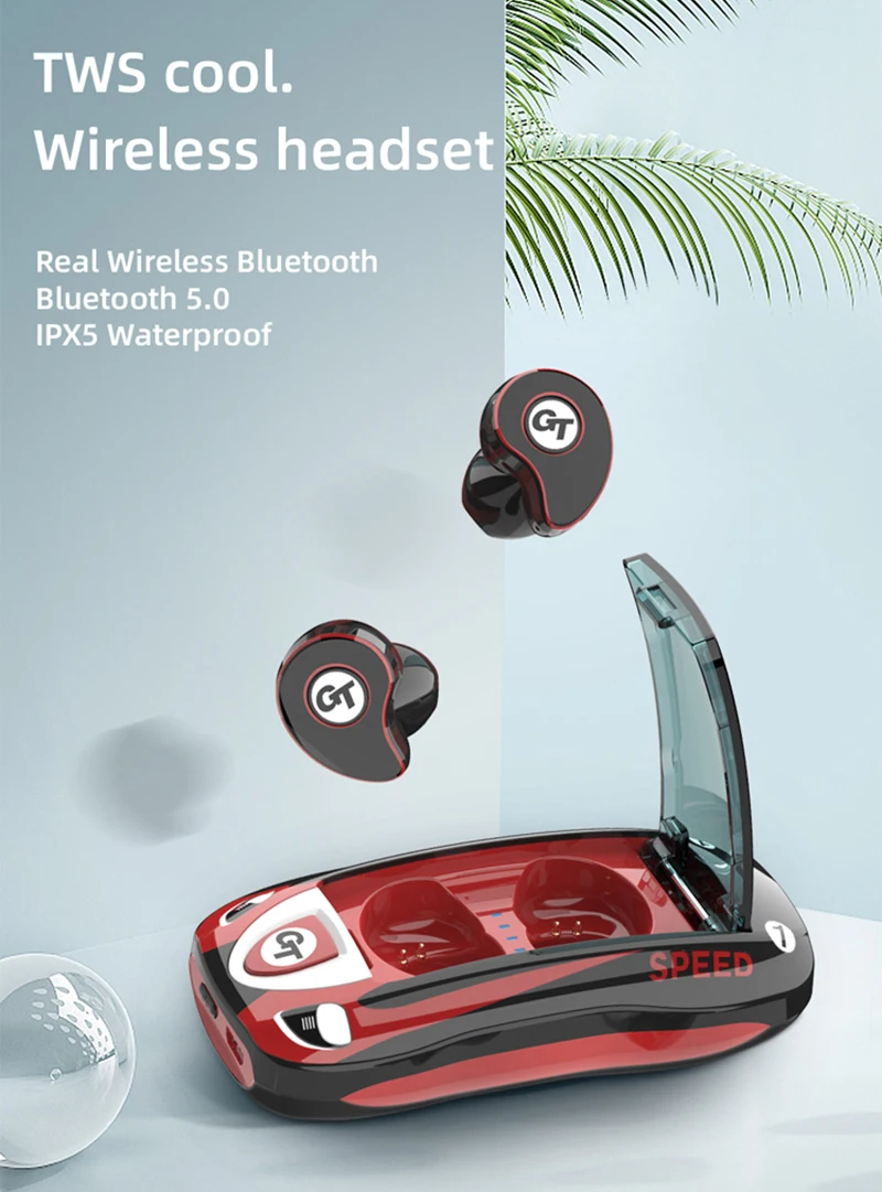 TWS Bluetooth V5.0 наушники беспроводные наушники с шумоподавлением IPX5 водонепроницаемые 6D стерео спортивные наушники для всех телефонов