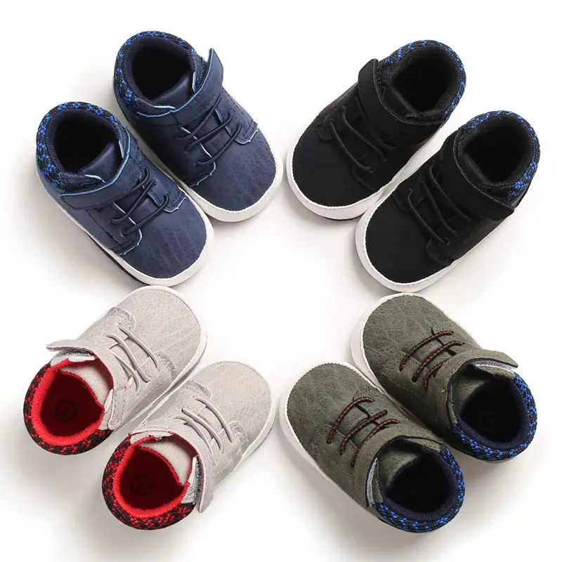  New Spring 0-18M Baby Shoes Fashion Baby Boys Anti-Slip Cute Warm Shoes Sneakers Toddler Soft Soled