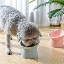 

Cat Bowl High Foot Dog Bowl Neck Protector Cat Pet Food Water Bowl Anti Overturning Binaural Pet Feeding Kitten Pet Feeder Bowls