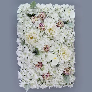 

Simulation Flower Wall Window Background Wall Decoration Silk Hydrangea Roses Row Wedding Ceremony Arranged Studio Photo Props