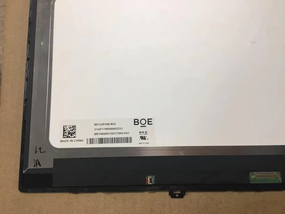 Tela do Portátil para Xiaomi mi Notebook Air 13 Ips Led Painel Lcd Display Matrix Monitor Fhd Ips Edp 30 Pinos Vidro Nv133fhm-n52 133 - Imagem 3