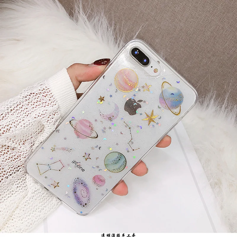 Epoxy Case For Samsung Galaxy A7 2018 Cases Planet Star TPU Cover Samsung A5 2017 J5 4