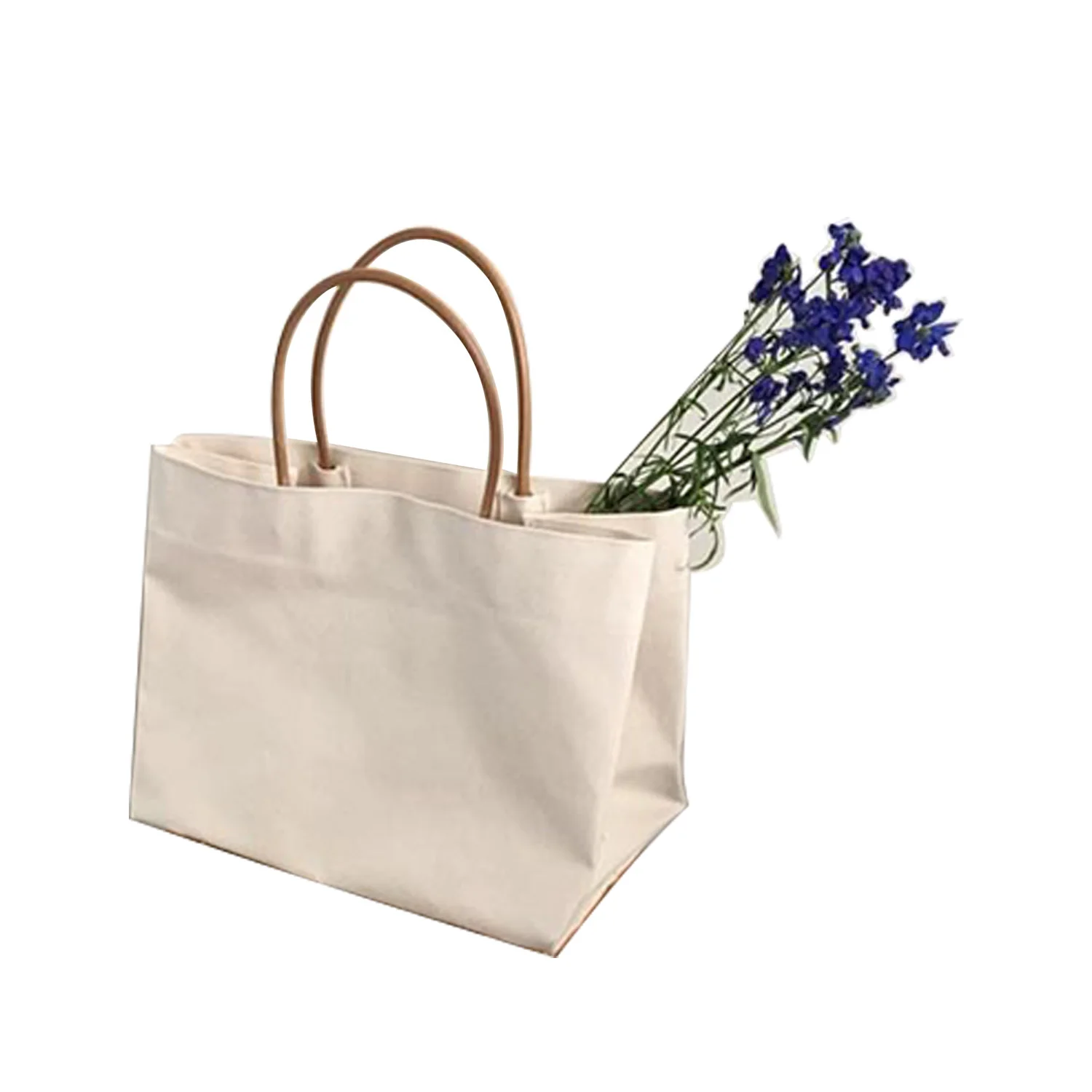 Простой дизайн Одноцветный холщовый тотализатор Пляжная сумка большая емкость хозяйственная сумка