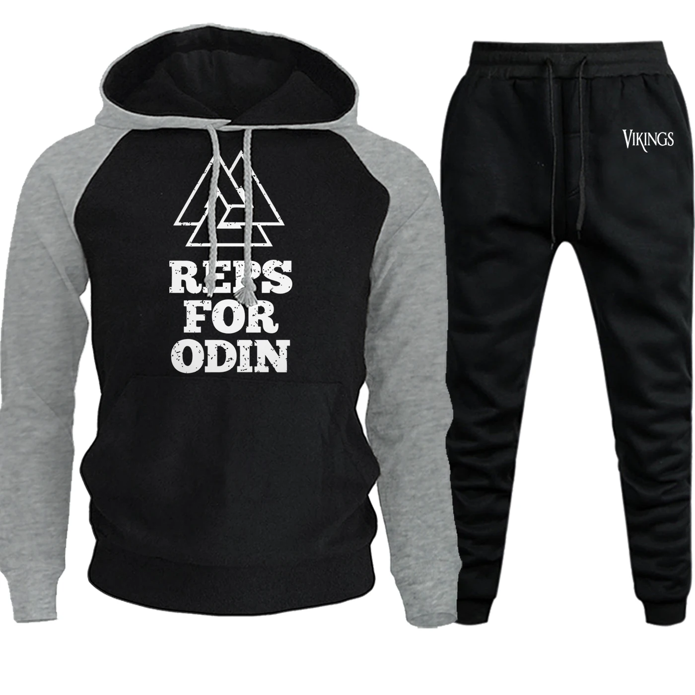 Reps For Odin Vikings Толстовка мужская мода реглан спортивная одежда Новинка Осень Зима хип хоп пуловер костюм толстовка+ брюки комплект из 2 предметов