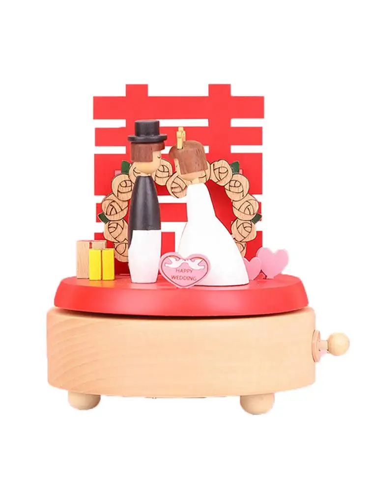 Kawaii музыкальные коробки деревянная музыкальная шкатулка деревянные поделки Ретро подарок на день рождения винтажные аксессуары для украшения дома