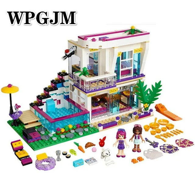 Друзья Девушки серии 644 шт строительные кубики детские игрушки дом дизайнерская