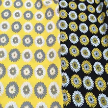 Красивая ткань с подсолнухом, хлопок, ткань Telas, пэчворк, Подсолнух, цветочный принт, ткань, сделай сам, для шитья одежды, ширина 110 см