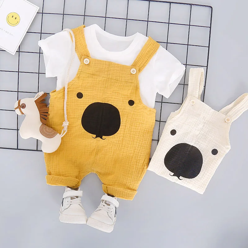 2021 Summer Baby Clothing Overalls Outfit Suit Kids Infant Clothing For