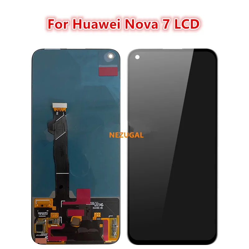 653-huawei社nova-7-5グラムjef-an00、jef-nx9-lcdディスプレイタッチスクリーンデジタイザアセンブリのためのhuawei社nova-7-amoledまたはtft液晶