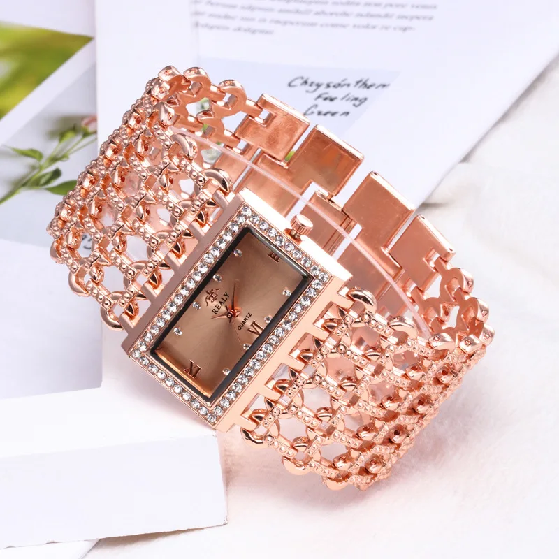2021 Luxury Women Golden Stainless Steel Bracelet Watch Ladies Fashion Hollow Strap Dress Watch Female Casual Clock Relogio Hot