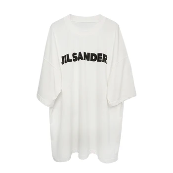 

Tees women casual t shirt print number letter t-shirt oversize white short sleeve 100% cotton tops 2020 spring summer new