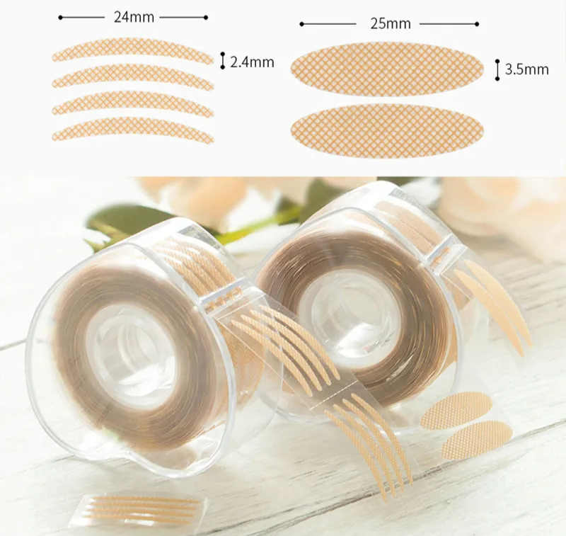 2 Roll 1200pcs Flesh Color Eyelid Tapes Eyelid Lift Tool Double Eyelid Strip Eye Makeup Stickers Beauty Tools