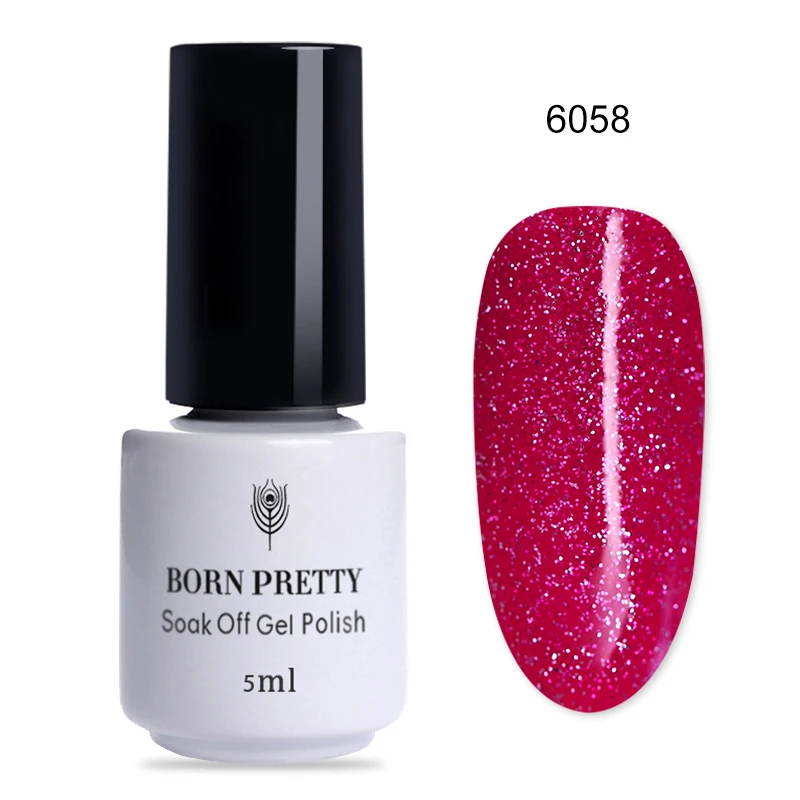 BORN PRETTY одношаговый УФ-Гель-лак красочный замачиваемый Маникюр УФ-гель для дизайна ногтей лак для ногтей гель лак 5 мл Базовое покрытие - Цвет: 6058