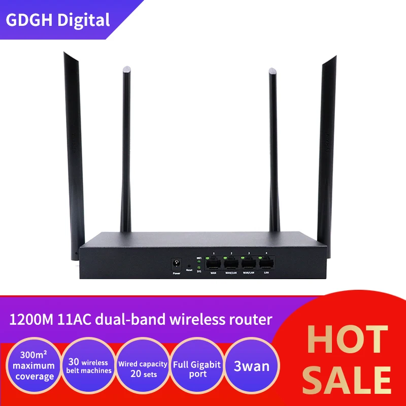 GLVISION GLW15E AC1200M Беспроводной Wi Fi роутер с 2 4G/5 0G антенна высоким коэффициентом