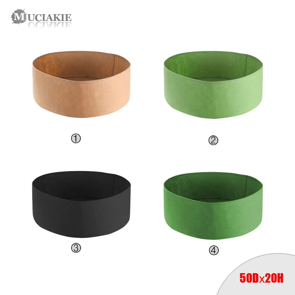 MUCIAKIE 2 шт 50x20 см патио садовые мешки для выращивания 10 галл утолщенные круглые приподнятые растения кровать сад цветок плантатор Овощной коробка для посадки