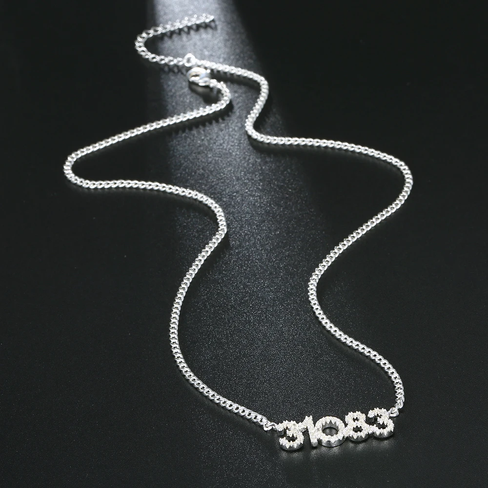 DOREMI 9 мм кристалл кулон ожерелье с буквами для женщин пользовательские ювелирные изделия имя ожерелье s цифры персонализированные циркония кулон