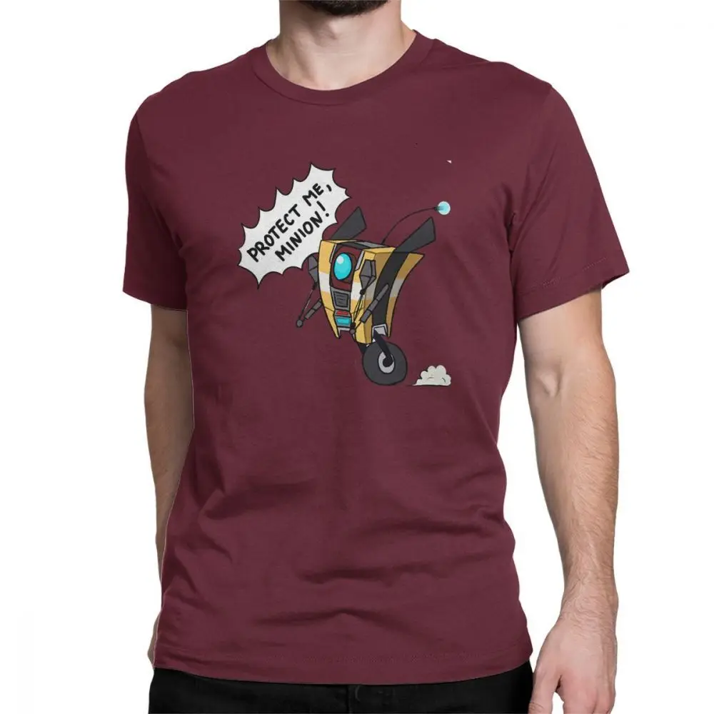 Burgundy Midnite Star, новинка, Claptrap borderland, футболка для мужчин, круглый вырез, хлопок, футболка, команда, оружие, игра, футболка, Подарок, Идея, топы - Цвет: Burgundy