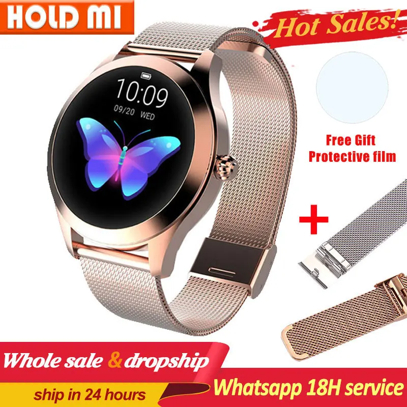 KW10 Smart Watch Women IP68 Waterproof Heart Rate Monitoring For Android  IOS Fitness Bracelet Women Smartwatch pk H2 H1|Smart Watches| - AliExpress