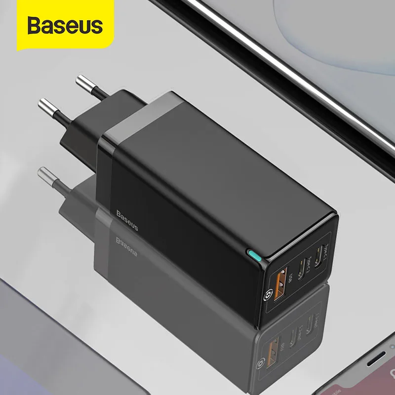 - Baseus 65W GaN Charger Quick Charge 40 30 Type C PD USB Charger With QC 40 30 Portable Fast Charger ForiP ForXiaomi Laptop