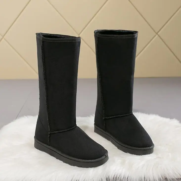 HOT winter new high-tube fashion all-match warm thick snow boots with bow knot snow boots women flat-heel