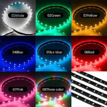 

OLOLEY 10PCS 30 CM Car Interior Lighting Auto LED Strip EL Wire Rope Auto Atmosphere Decorative Lamp Flexible Neon Light DIY