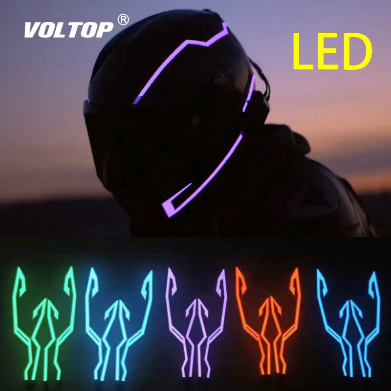 lotería Caballero amable pobre 6 Kinds Led Lightning Strip Full Face Helmet Casco Moto Cascos Para Moto  Casco De Moto Motorcycle Helmets Accessories Ls2 Agv - Helmets - AliExpress