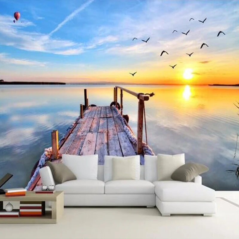 

Drop Shipping Custom 3D Photo Wallpaper 3D Nature Landscape Sea View Large Wall Painting Wall Decorations Modern Wallpaper