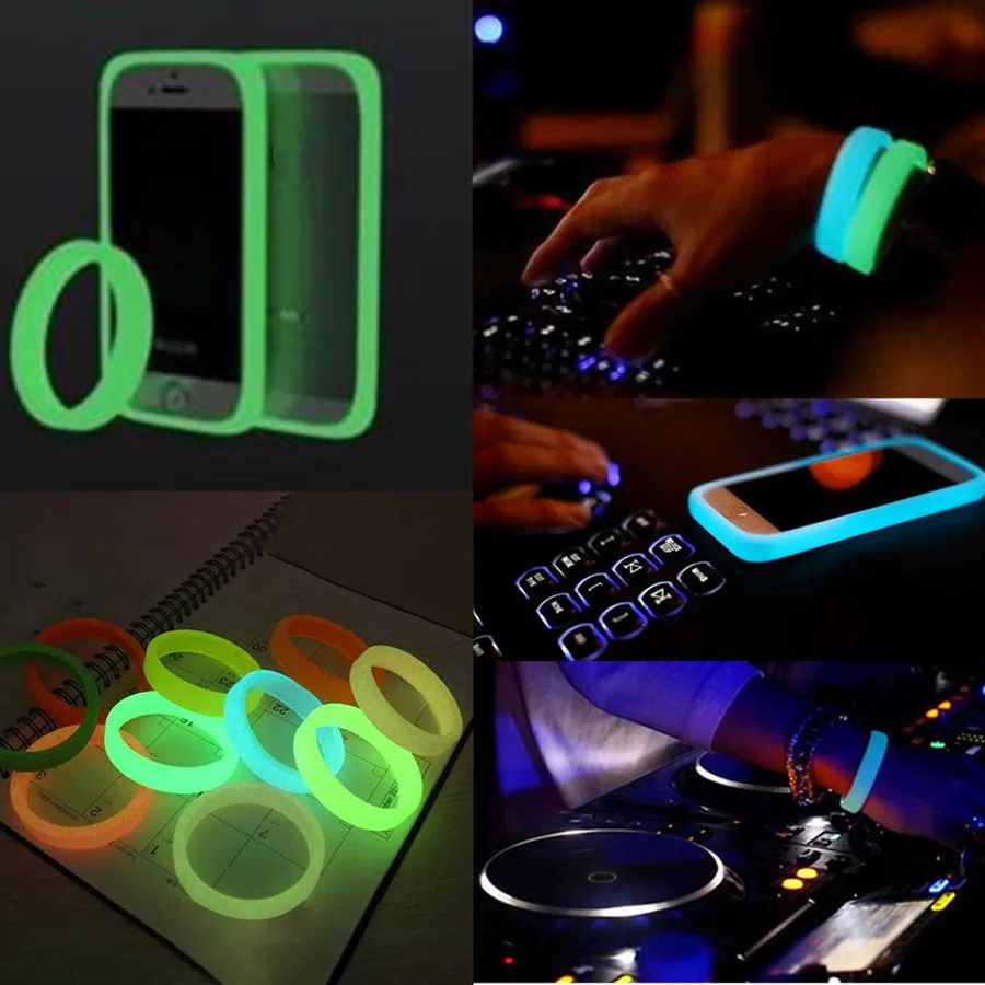 

2Pcs Bracelet Bumper Soft Frame Silicone Case Cover Fluorescent For Universal Cellphone Bracelet Phone Case