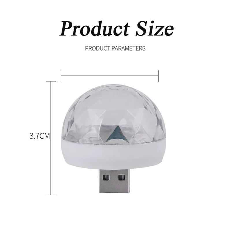 СВЕТОДИОДНЫЙ Автомобильный USB атмосферный свет DJ домашний RGB 12 В 3 Вт 5 В Мини Красочный музыкальный звук USB телефон лампа для фестиваля вечерние авто