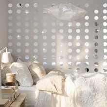 20/50 pièces 5cm or argent acrylique Dot Stickers muraux à pois décalcomanies pour chambre décor à la maison pépinière enfants enfants chambre papier peint(China)