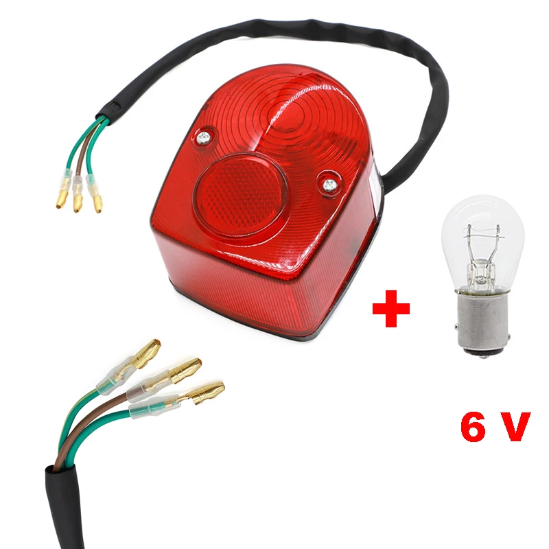 

6V хвост светильник стоп лампы W/лампы для Honda CT70 Z50 SL70 SL90 SL100 SL125 SL175 SL350 SL 70 90 100 125 175 350