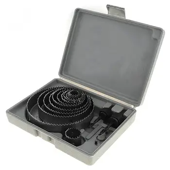 

13pcs Hole Saw Bit Cutting Set Kit Tool 2 Mandrils Plastic Circular Round Case Drill Bits Wood Thin Metal Cutter Hole Saw Tools