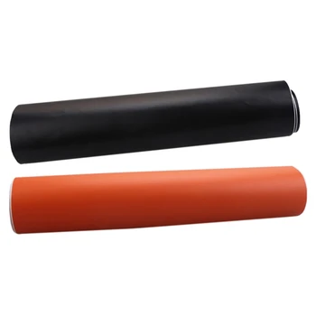 

2x Vehicle Wrap Vinyl Film Sticker Air/Bubble Free Self Adhesive Orange & Black