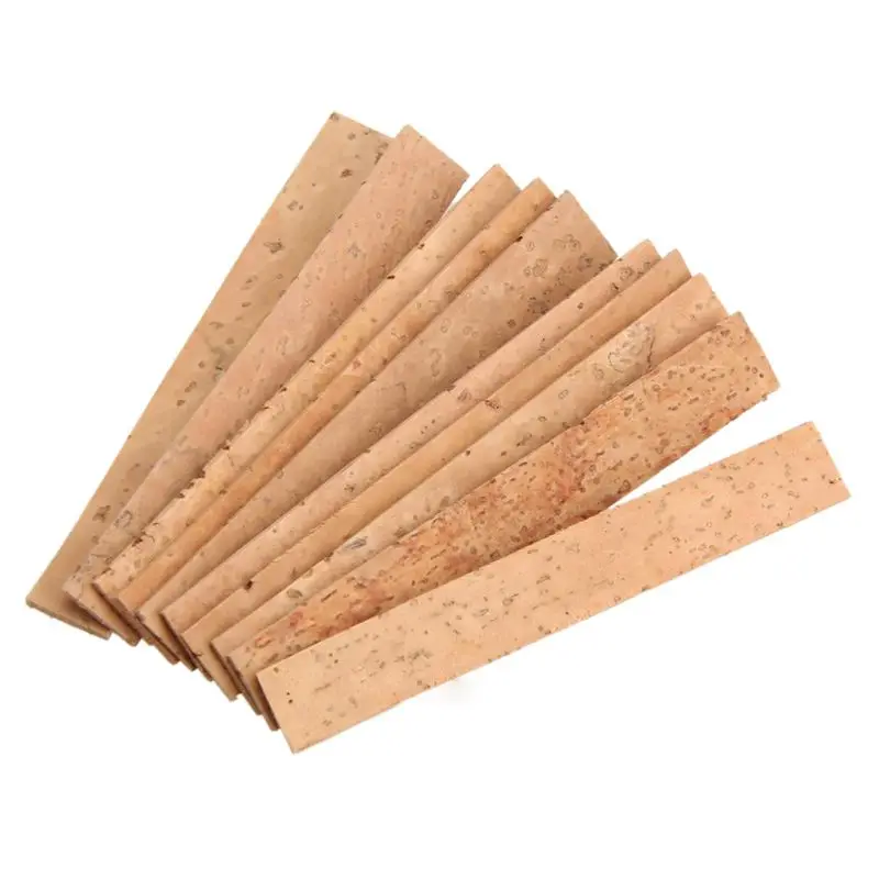 

10x Bb Clarinet Neck Joint Cork Sheet Natural Cork Clarinet Parts 81*11*2mm