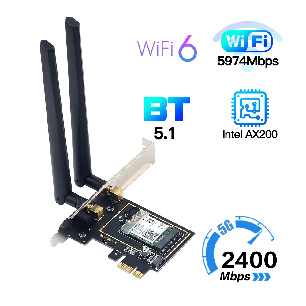 Intel placa de rede 3000mbps para pc desktop, adaptador sem fio pcie ...