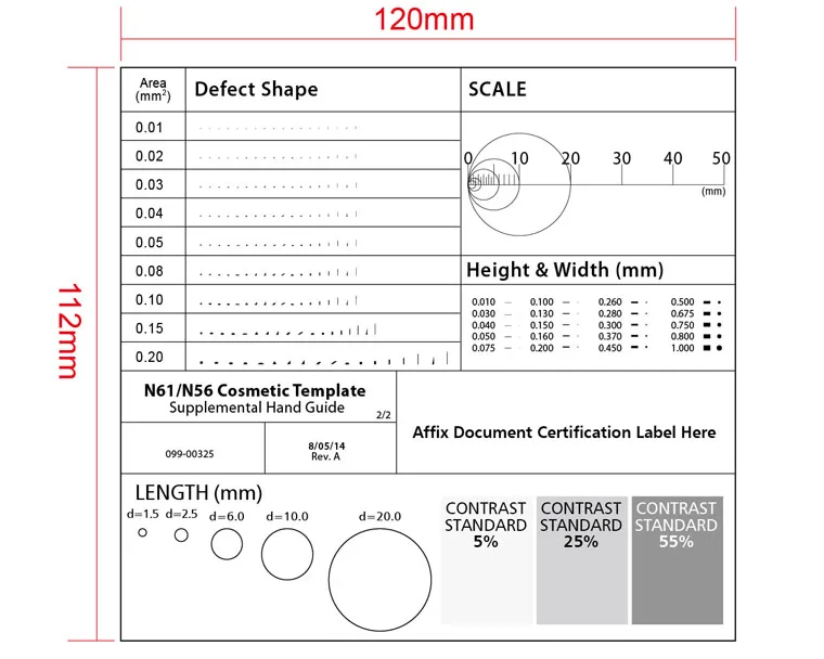 Точечная линия калибровка микрометра пленка правило пятна области дефекта инспекционный датчик высокий прозрачный мягкий ПЭТ измерительный инструмент