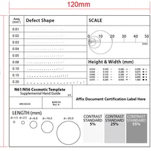Точечная линия калибровка микрометра пленка правило пятна области дефекта инспекционный датчик высокий прозрачный мягкий ПЭТ измерительный инструмент