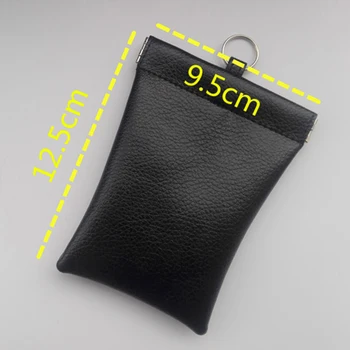 

Leather RFID Key Bag Accessories Kit Security Set Signal Blocking Cover