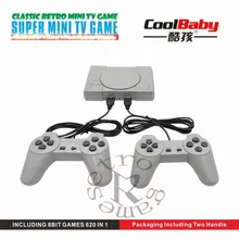 DHL, 20 шт./партия, Классическая Мини домашняя ТВ игровая консоль, 8 бит, ретро портативная видео консоль, встроенный 620 игр, два игрока с розничной коробкой