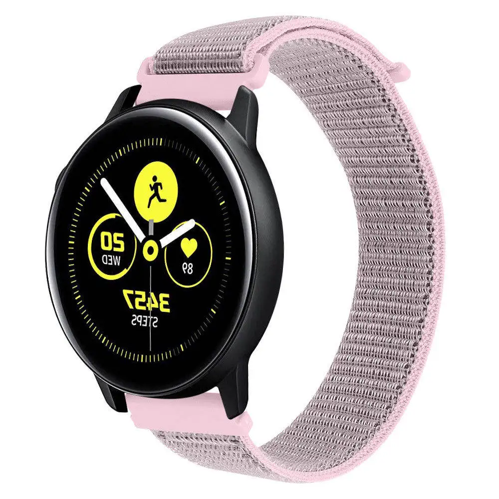Красочные спортивные часы с нейлоновым ремешком для Galaxy watch active smart watch ремешок для samsung Galaxy 42 мм ремешок для замены часов 20 мм