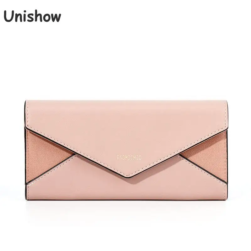 Модный конверт, Женский Длинный кошелек, клатч, брендовая дизайнерская застежка, Женский кошелек в три раза, Женский кошелек для телефона, Женский Карманный Кошелек для монет