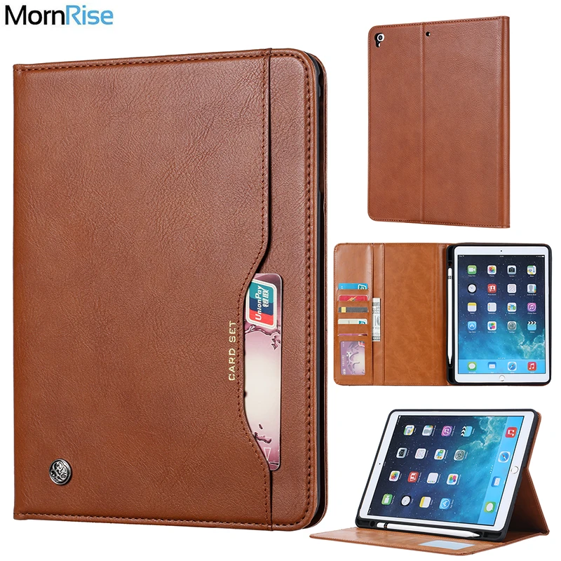 Роскошный винтажный замшевый кожаный смарт-чехол для iPad 9,7 /Air 2 1 6th Чехол-кошелек с подставкой для карт Магнитный чехол-книжка классический флип-чехол