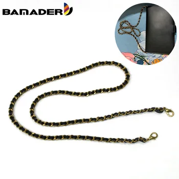 

New Genuine Leather Chain Bag Strap Pure Copper Metal Bag Chain Womens Shoulder Strap High Quality Replacement Bag Accessories