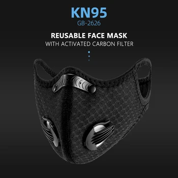 

Mask With Reusable Activated Carbon Filter Anti-Dust Earloop Face Mask Anti Haze PM2.5 Breathable Dustproof Washable Mouth Mask