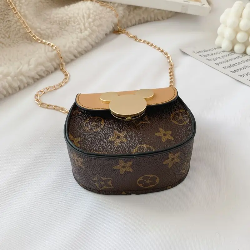 Детская сумка для маленьких девочек с рисунком из мультфильма; модная сумка на одно плечо; сумка-мессенджер на цепочке; маленькая квадратная сумка
